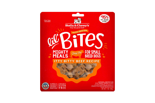 Stella & Chewy’s Freeze-Dried Raw Lil’ Bites Itty Bitty Beef Recipe Small Breed Dog Food, 7 oz. Bag (Beef)